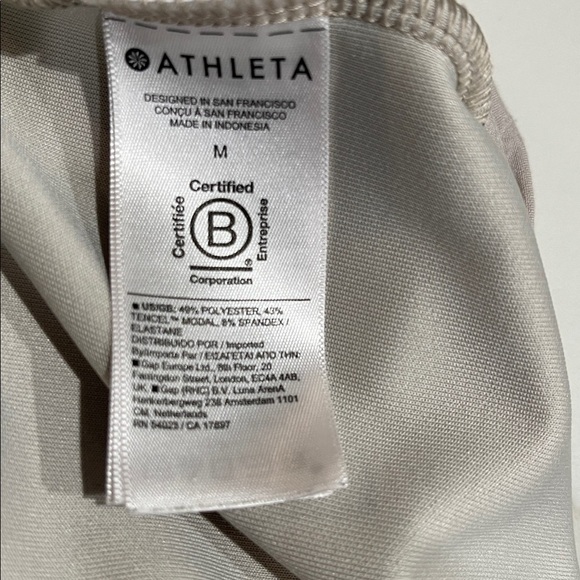 Athleta Seasoft Mid Rise Straight Crop Sweatpants SZ M Beige - Picture 4 of 5